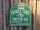 Old Vintage Original Quaker State Oil Porcelain Advertising Sign Gas Dealership