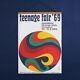 Original 1960s Vintage Abstract Psychedelic Poster'teenage Fair 69' Signed