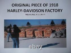 Original Historic Harley-Davidson BRICK Motorcycle antique early vtg gift HD