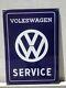 Original Vw Enamel Sign Porcelain Service Vintage Volkswagen 1960s Old Nos
