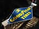 Original Vintage 1940 Goodyear Tires Porcelain On Steel Double Sided Sign