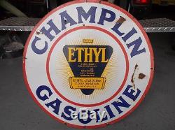 Original Vintage Champlin Ethyl Corporation Gasoline Sign