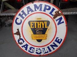 Original Vintage Champlin Ethyl Corporation Gasoline Sign