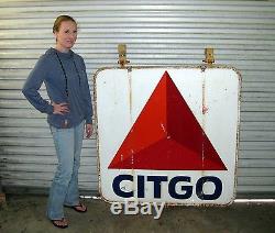 Original Vintage Citgo Gas Porcelain Sign
