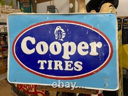 Original Vintage Cooper Tires Sign 45 x 29 GAS OIL AUTO