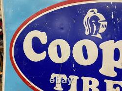 Original Vintage Cooper Tires Sign 45 x 29 GAS OIL AUTO