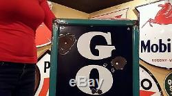 Original Vintage Goodrich Sign Gas Oil Tires Batteries Porcelain 78x18