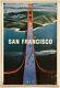Original Vintage Poster San Francisco Airline Travel Golden Gate Koslow 1964