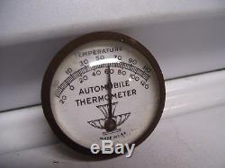 Original vintage 1930s Automobile visor Thermometer gauge gm auto part bomba