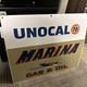 Original Vintage Unocal Union 76 Outboard Fuel Gas And Motor Oil Porcelain Sign