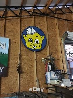 Original vintage porcelain sign piggly wiggly rare grocery gas oil collectible