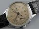 Oversized 3x Signed Vintage 1950s Helbros Fly-back Chronograph Mechanical Watch