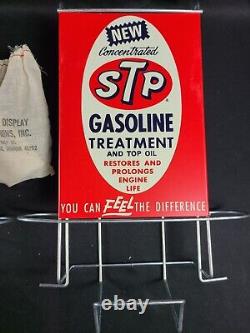 Pair of Vintage STP Gasoline Treatment Dealer Wall Display Rack Advertising Sign