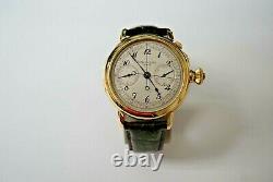 Patek Philippe Antique Split Second Chronograph 18k Gold 44 MM Triple Sign Look