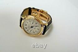 Patek Philippe Antique Split Second Chronograph 18k Gold 44 MM Triple Sign Look