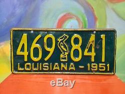 Pelican Louisiana License Plate Vanity Tag Sign Vintage Ratrod Cajun Car Lot 22