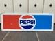 Pepsi Vintage Sign Large 58cm Wide 1970s Logo Metal Wall Decor Collectible