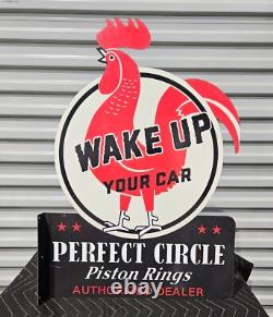 Perfect Circle Vintage Style Metal Flange Sign