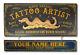 Personalized Tattoo Artist Vintage Wood Plank Sign, Office, Home, Man Cave Gift