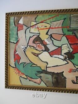 Peterson Oil Painting Vintage Abstract Expressionism Modernism Cubist Cubism