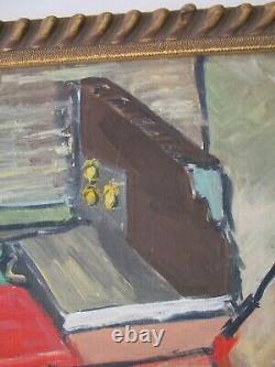 Peterson Oil Painting Vintage Abstract Expressionism Modernism Cubist Cubism