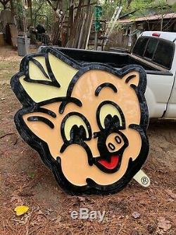 Piggly Wiggly original vintage sign rare grocery gas oil collectible