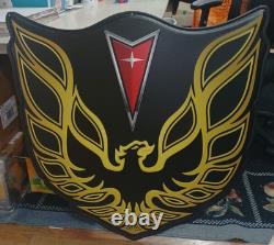 Pontiac Firebird Trans Am Hood Sign 35 Vintage Style Wall Decor Black