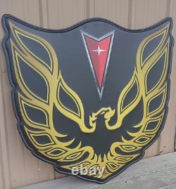 Pontiac Firebird Trans Am Hood Sign 35 Vintage Style Wall Decor Black