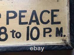 RARE Beautiful Very Old Vintage Justice Of The Peace Sign