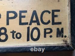 RARE Beautiful Very Old Vintage Justice Of The Peace Sign