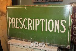 RARE EARLY Antique VTG ORIG 1920s Coca Cola Porcelain Sign AD Prescriptions SODA
