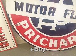 RARE ORIGINAL Vintage ANDERSON PRICHARD MOTOR FUELS PORCELAIN sign GAS oil DSP