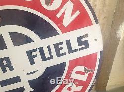 RARE ORIGINAL Vintage ANDERSON PRICHARD MOTOR FUELS PORCELAIN sign GAS oil DSP