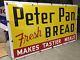 Rare Original Vintage Peter Pan Fresh Bread Sign Large Porcelain Ssp