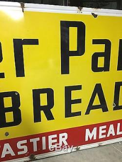 RARE ORIGINAL Vintage PETER PAN FRESH BREAD Sign LARGE PORCELAIN SSP