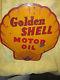 Rare Vintage Original Golden Shell Gas Station Motor Oil Porcelain Vintage Sign