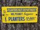 Rare Vintage Planter's Nut Department Porcelain Enamel Sign, Appx 4.5x9.5
