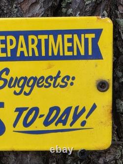 RARE VINTAGE PLANTER'S NUT DEPARTMENT PORCELAIN ENAMEL SIGN, APPX 4.5x9.5