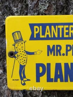 RARE VINTAGE PLANTER'S NUT DEPARTMENT PORCELAIN ENAMEL SIGN, APPX 4.5x9.5