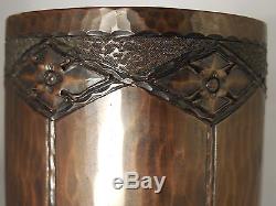 Rare Vintage Signed Roycroft Hand Wrought Copper Vase Arts & Crafts Stickley