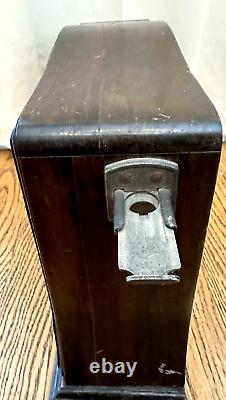 RARE Vintage 5 CENTS Nickel Radio Favorite Station Tune Coin Slot Wood Sign Box
