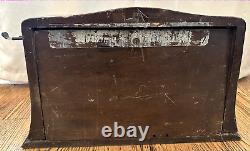 RARE Vintage 5 CENTS Nickel Radio Favorite Station Tune Coin Slot Wood Sign Box