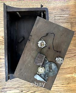 RARE Vintage 5 CENTS Nickel Radio Favorite Station Tune Coin Slot Wood Sign Box