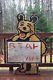 Rare Vintage Bear Service Wheel Alignment 2 Sided Gas Station Metal Sign 53x36
