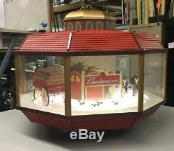 RARE Vintage Budweiser Clydesdale Octagon Carousel Motion Sign / Light