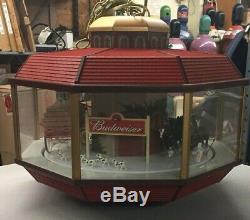 RARE Vintage Budweiser Clydesdale Octagon Carousel Motion Sign / Light