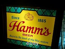 RARE Vintage HAMM'S BEER SCENE-O-RAMA CAMPFIRE WATERFALL SCROLLING MOTION SIGN