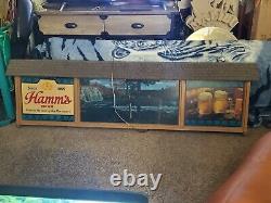 RARE Vintage HAMM'S BEER SCENE-O-RAMA CAMPFIRE WATERFALL SCROLLING MOTION SIGN