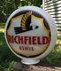 Rare Vintage Original Richfield Ethyl Milk Glass Body Gas Station Globe Sign