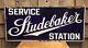 Rare Vintage Original Studebaker Service Station 2 Side Porcelain Gas Oil Sign